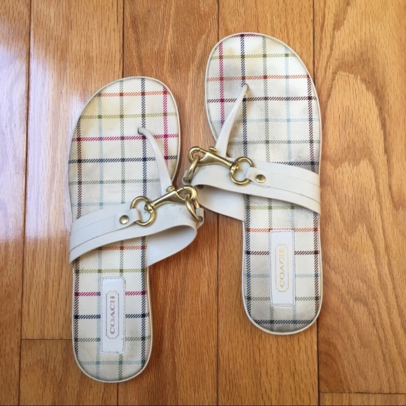 Coach Striped Beautiful size7.5 Sandals/Flip-Flops - Picture 4 of 4